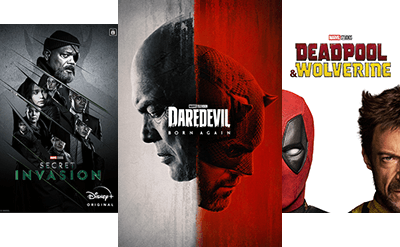 Marvel Filmposter Marvel Filmposter: Secret Invasion, DareDevil, Deadpool & Wolferine