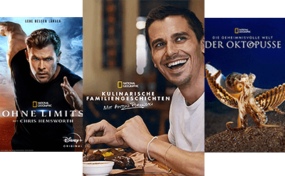 Nat Geo Filmposter Nat Geo Filmposter: Ohne Limits, Kulinarische Familiengeschichten, Die geheimnisvolle Welt der Oktopusse