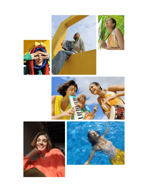 Bunte Sommer Collage voller Lebensfreude